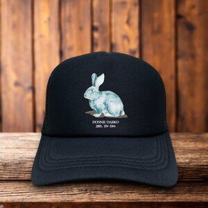 Donnie Darko Mens Trucker Hat Black Frank The Bunny 2001 Cult Classic Ball Cap